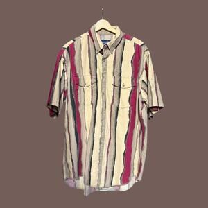 Wrangler Western Shirt | Red Striped | Size XL | Vintage